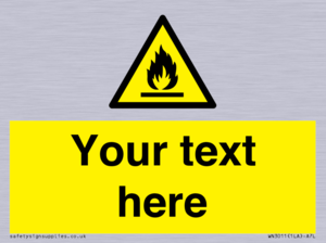 Custom flammable sign